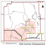 Map showing area to be reassessed in summer 2026